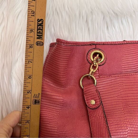 Liz Claiborne Purse Tote Pink Mauve Gold-tone Hardware 2 Handles - Picture 14 of 17